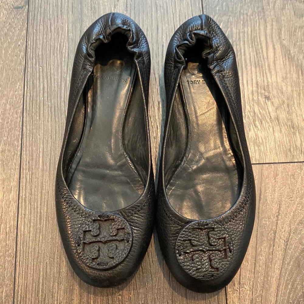 Tory Burch Ballet leather Flat Black 8